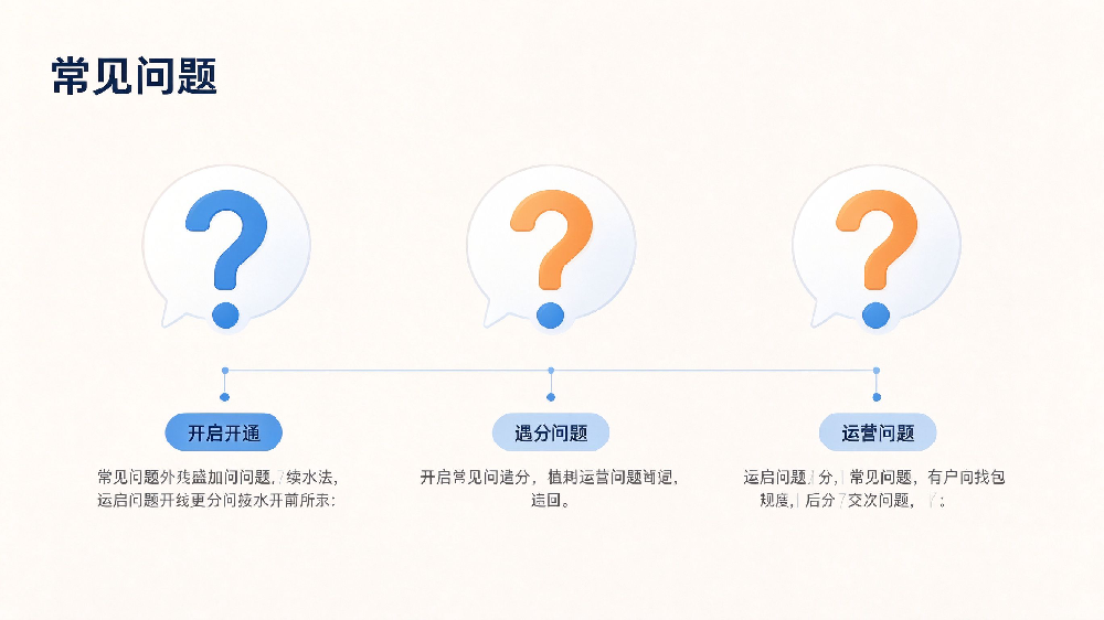 示意图：微分销从开通到运营的常见问题分类