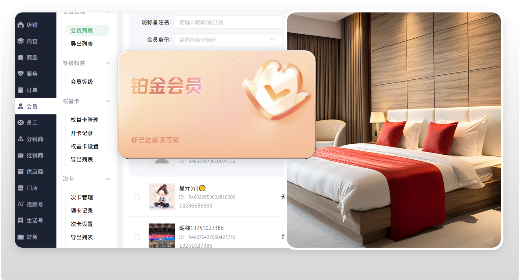 会员体系场景示意图