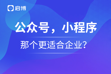 公众号，小程序那个更适合企业？